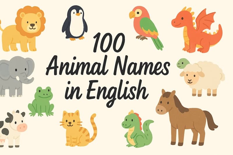 英語の動物の名前100選|意味・カタカナ・特徴つきで楽しく覚えよう!