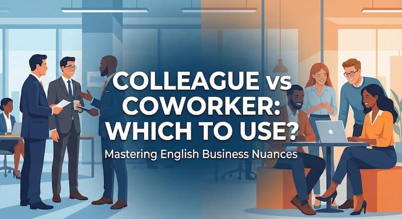 「同僚」は英語で?4つの基本単語とシーン別の使い分けガイド