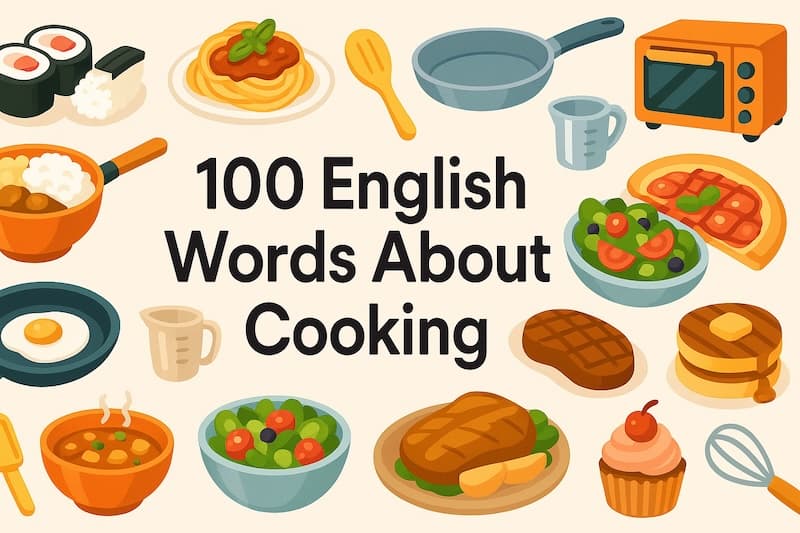 料理にまつわる英単語100選|調理・食材・道具・レシピまでまるごと英語で覚えよう