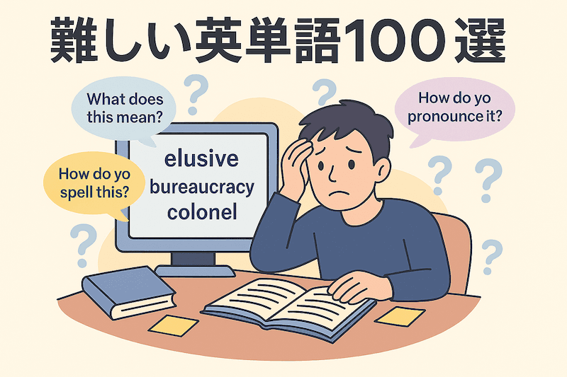 難しい英単語100選|意味・スペル・発音が難解な単語を完全網羅