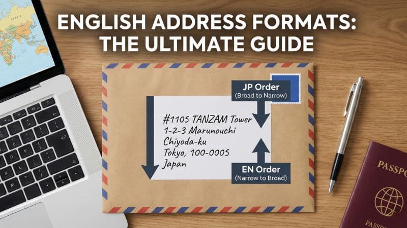 英語での「住所」の書き方|名刺や郵便で使えるビル名・部屋番号の順序