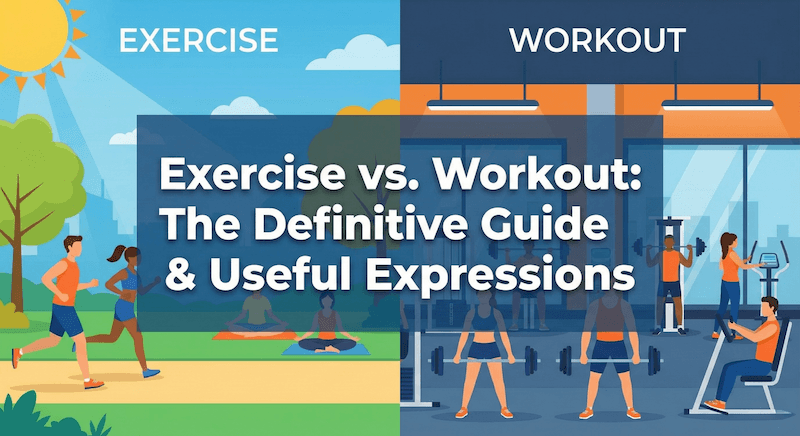 「運動する」は英語で?ExerciseとWorkoutの決定的な違いと、ジムや日常で使える表現