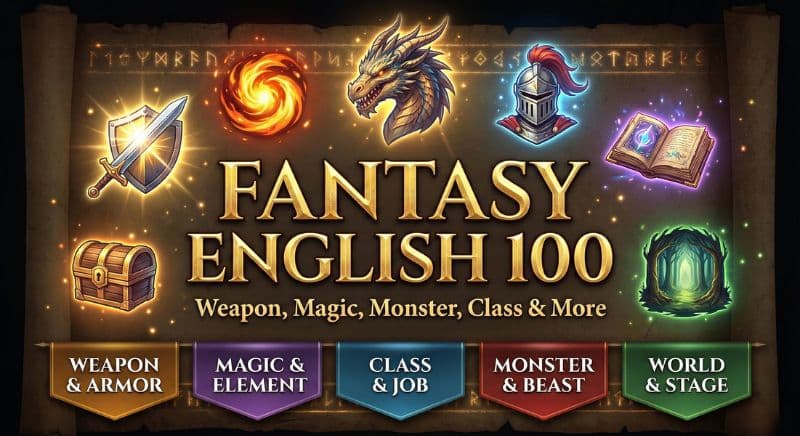 ファンタジー・魔法・武器の英語100選!かっこいいネーミングに使える単語一覧