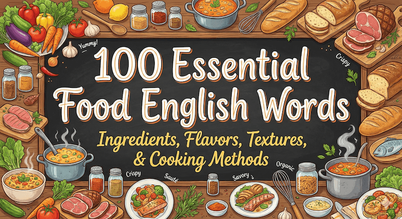 食べ物の英語100選|食材・味・食感・調理法を完全網羅
