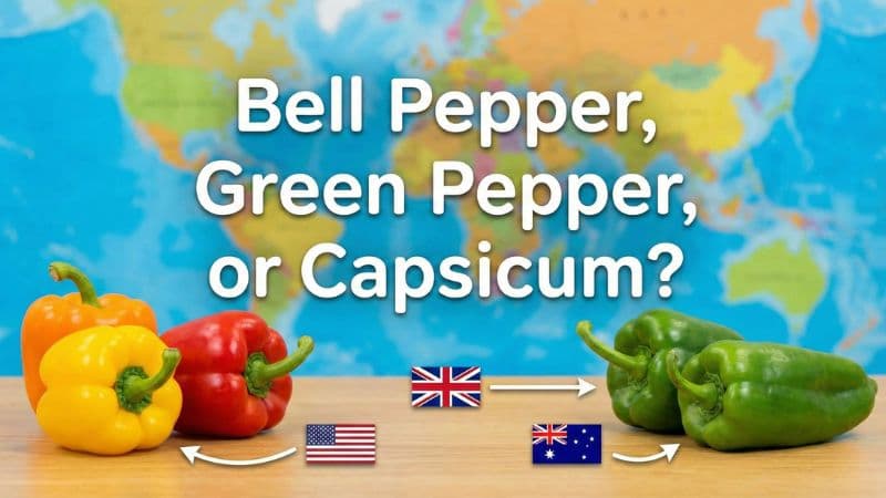 ピーマンの英語表現|アメリカ・イギリスでの呼び方の違いとパプリカの謎