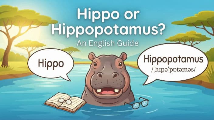 「カバ」は英語で?ヒポポタマスよりHippo!発音・複数形・豆知識まで
