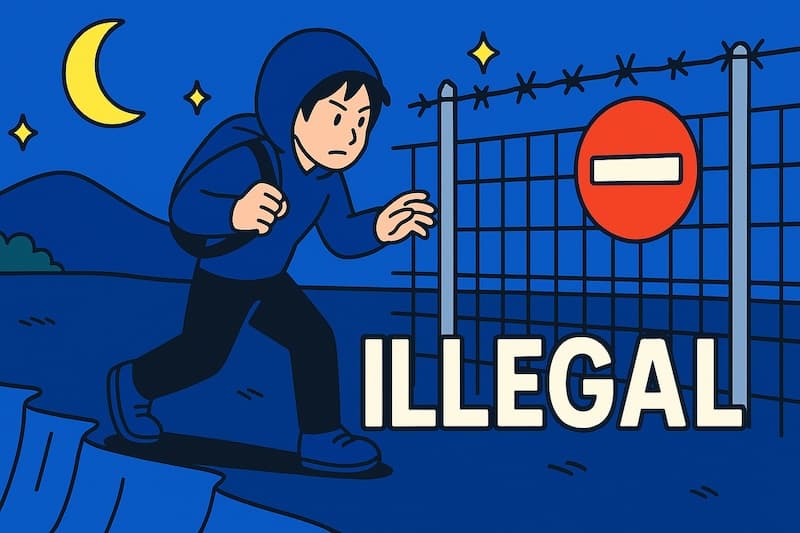 英単語「illegal(イリーガル)」の意味・語源・例文をわかりやすく解説