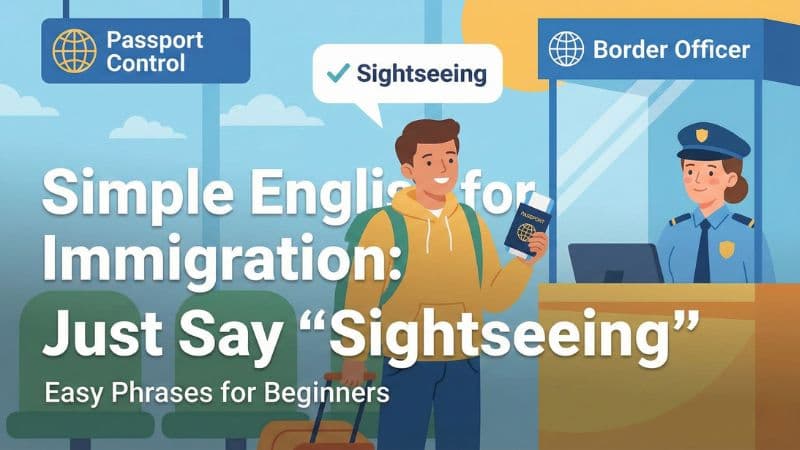 英語で「観光目的です」と伝える鉄板フレーズ集【入国審査編】