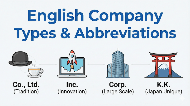 【名刺・履歴書】株式会社の正しい英語表記4選!前株・後株の書き方ルール