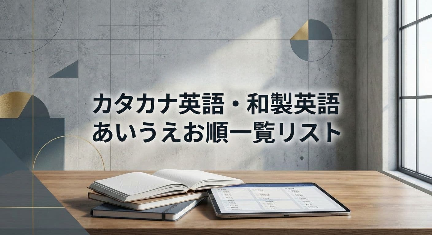 【保存版】カタカナ英語・和製英語あいうえお順一覧リスト&変換辞典