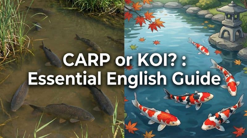 「鯉」の英語表現|CarpとKoiの使い分け・複数形、鯉のぼりの伝え方まで