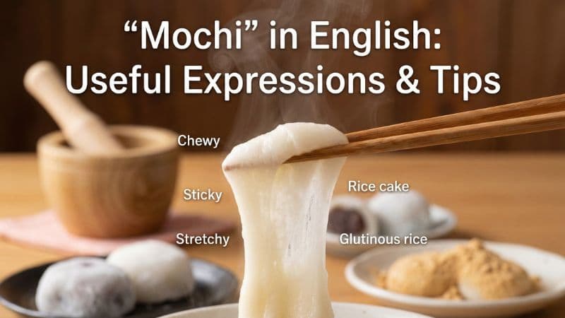 餅は英語で何?食感や「餅つき」を正しく伝える英語表現