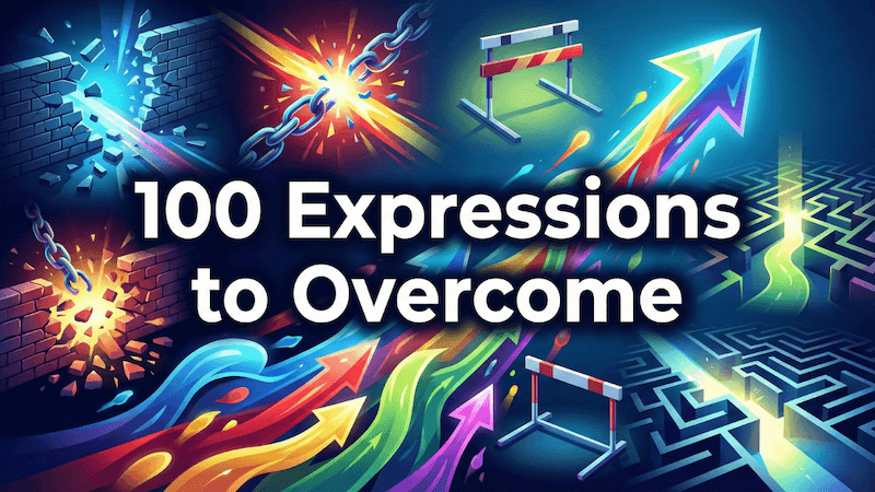 【克服の英語100選】困難・苦手・病気を乗り越える表現集