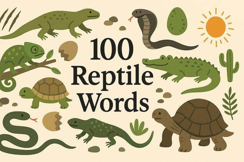 爬虫類の英語100選|トカゲ・ヘビ・カメなどの名前と意味まとめ