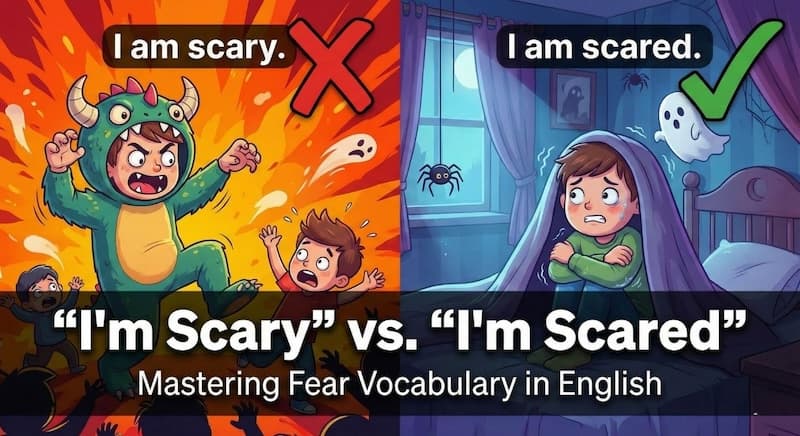 英語の「怖い」使い分け術|主語による単語の選び方を伝授