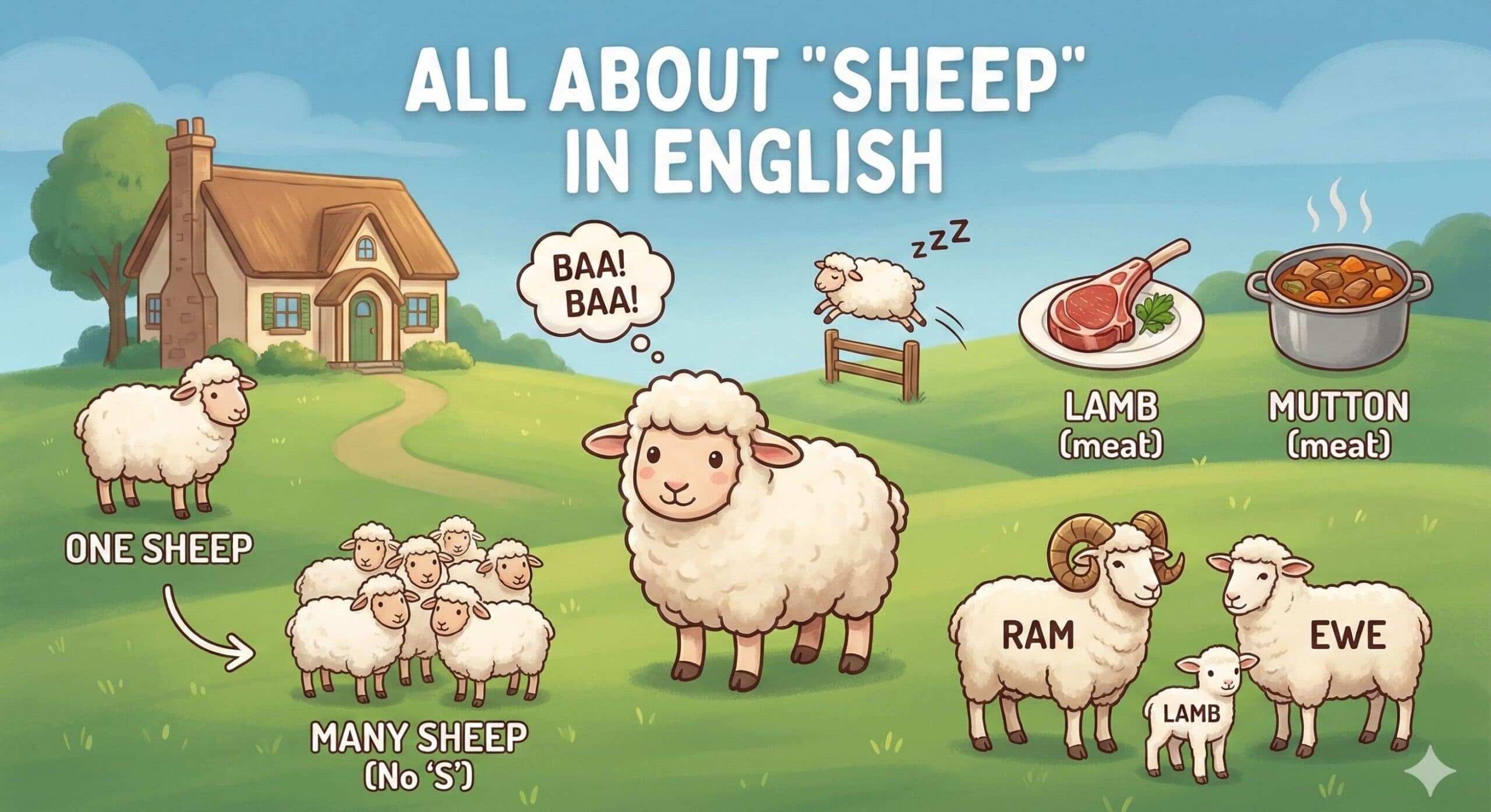羊は英語で?複数形の注意点からラム・マトンの違いまで解説