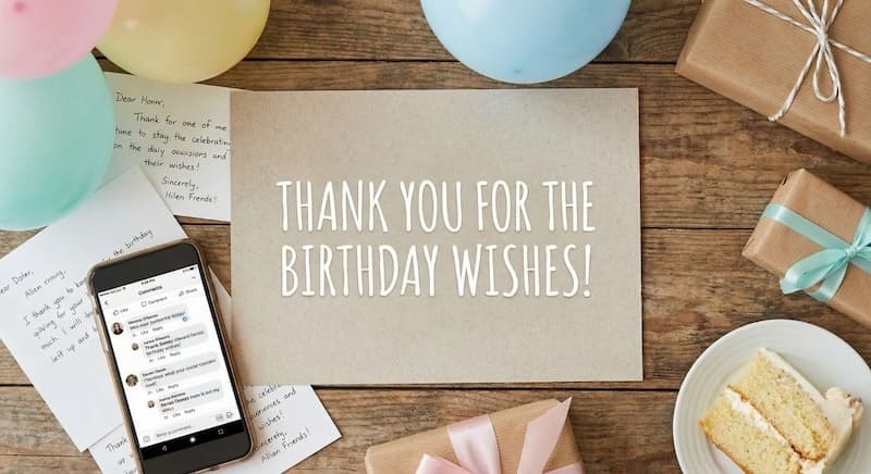 誕生日メッセージへのお礼を英語で!SNSの一言返信から丁寧な感謝メールまで例文集