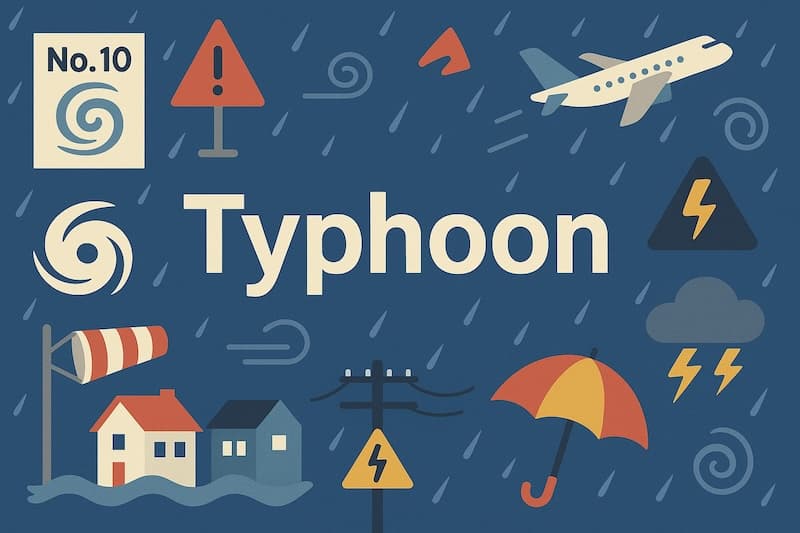 台風は英語で?“typhoon”だけじゃない、storm・hurricaneとの違いも解説