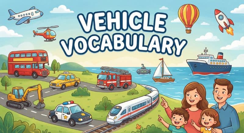 乗り物の英語一覧100選!車・電車から働く車まで