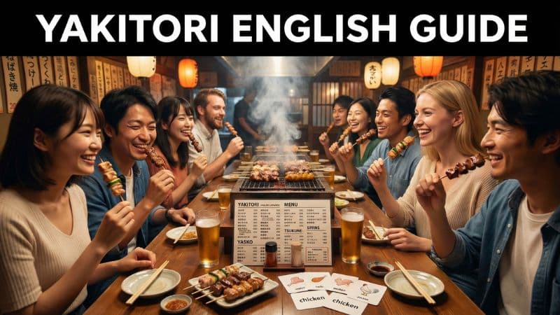 「焼き鳥」の英語表現ガイド|部位別メニュー表・味付け・食べ方の説明まで