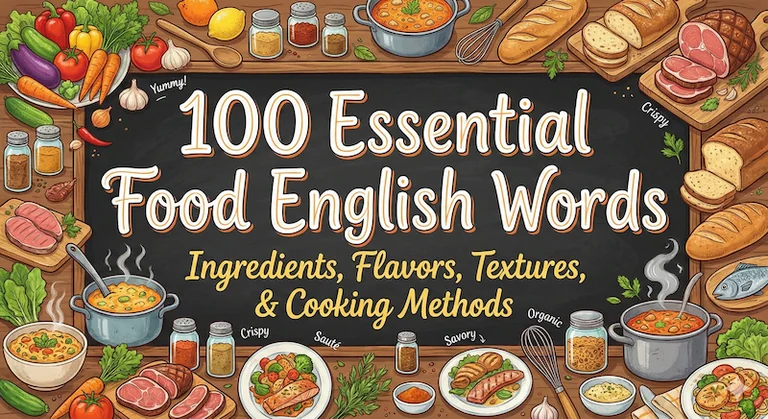 食べ物の英語100選|食材・味・食感・調理法を完全網羅