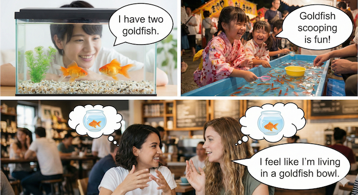 金魚の使用例コラージュ