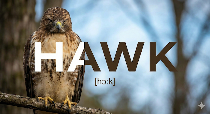 Hawk with sharp gaze. 鋭い目つきの鷹。