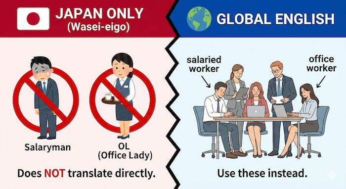 Wasei-eigo vs. Global English terms / å補è±èªãšã°ããŒãã«è±èªã®æ¯èŒ