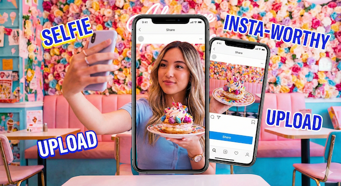Insta-worthy selfie photo (インスタ映えするセルフィー写真)