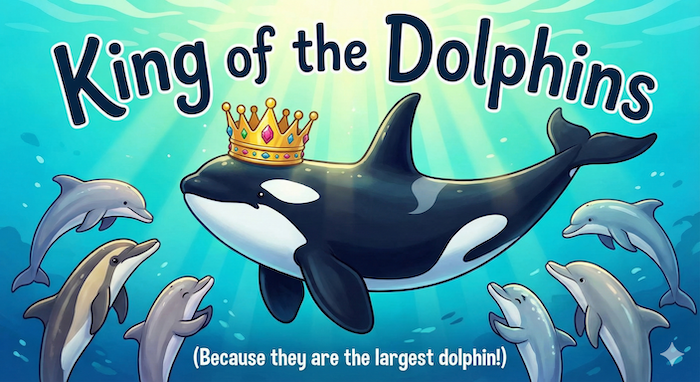 King of the Dolphins illustration / イルカの王様のイラスト