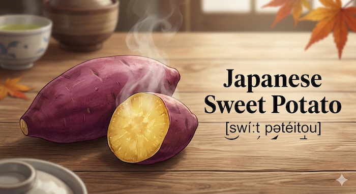 Japanese sweet potato illustration. (日本のさつまいものイラスト)