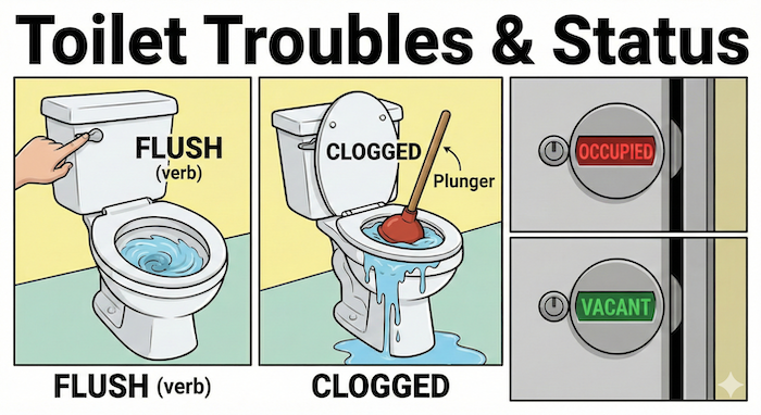 ãã€ã¬ã®ãã©ãã«ãšç¶æ
ã®ã€ã©ã¹ã (English: Toilet Troubles and Status Illustrations)
