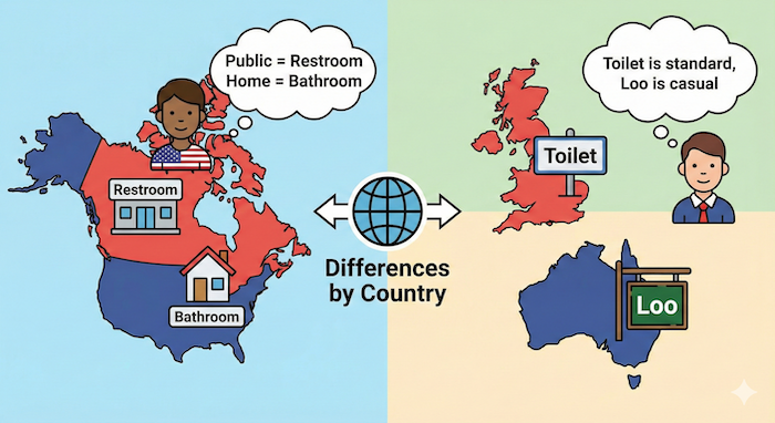 åœå¥ã®ãã€ã¬ã®åŒã³æ¹æ¯èŒ (English: Toilet Terms by Country Comparison)
